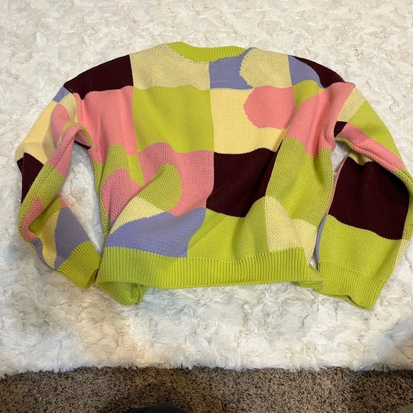 Colorful Patchwork Sweater - Picture 6 of 6